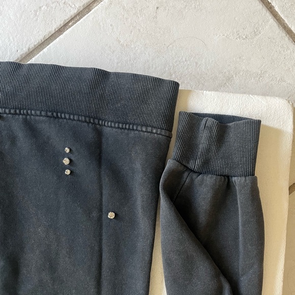 Zara Gray Sweatshirt with rhinestone Studded Design size small - Picture 6 of 6